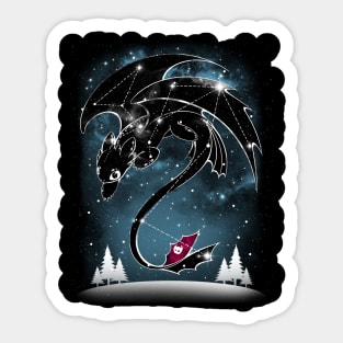Starry Dragon Sky Print Sticker
